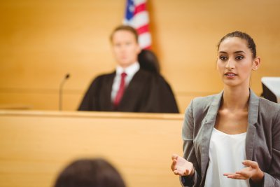 Women appealing in the court room
