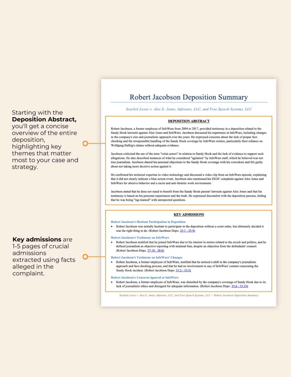 Comprehensive Page Line Summaries of the Deposition by AI in San Jose, CA